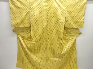 井桁絣柄手織り紬着物